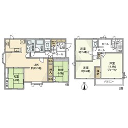 市野谷戸建の物件間取画像